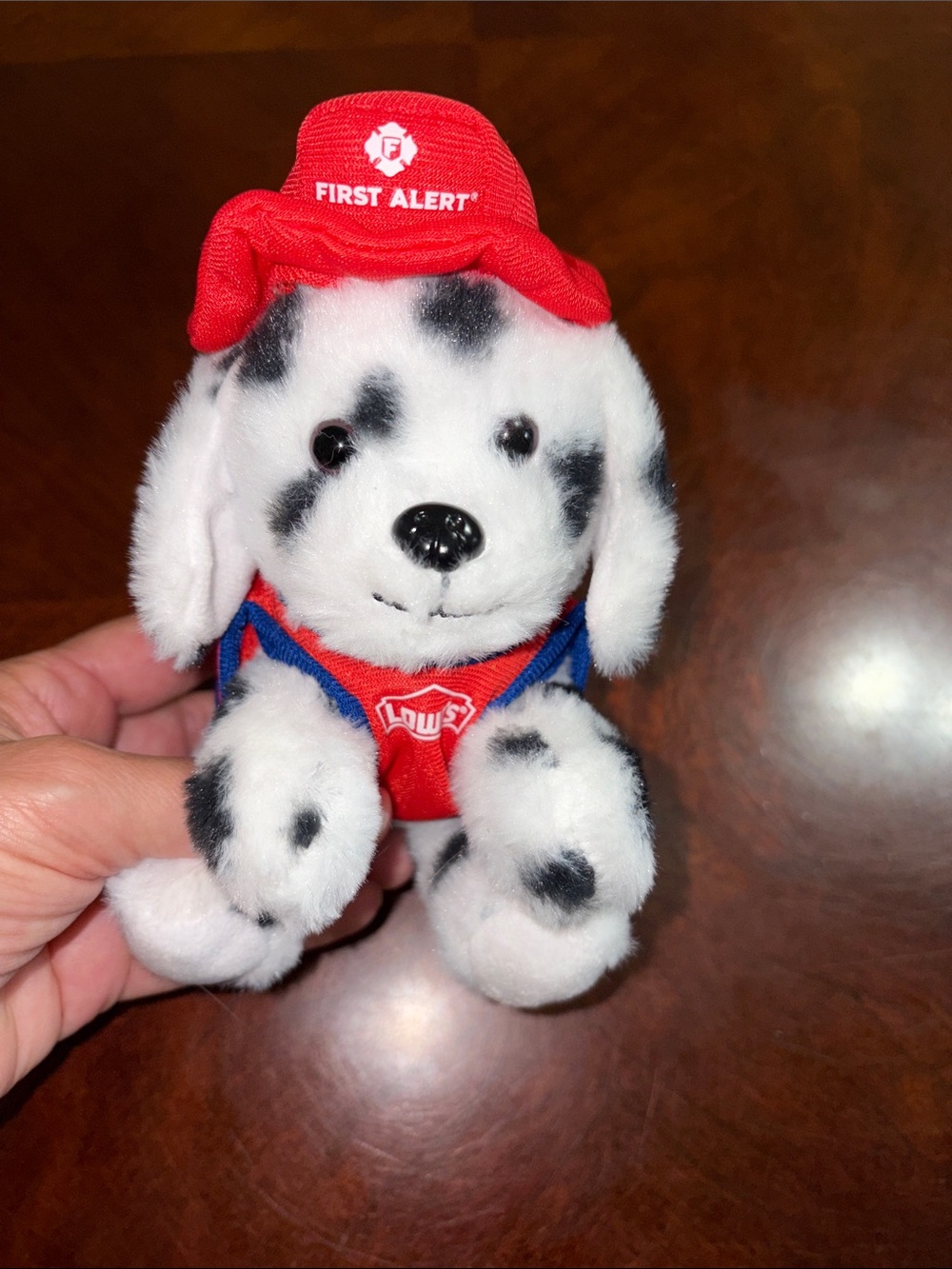 Lowe’s first alert safety fire dog stuffed Dalmatian giveaway